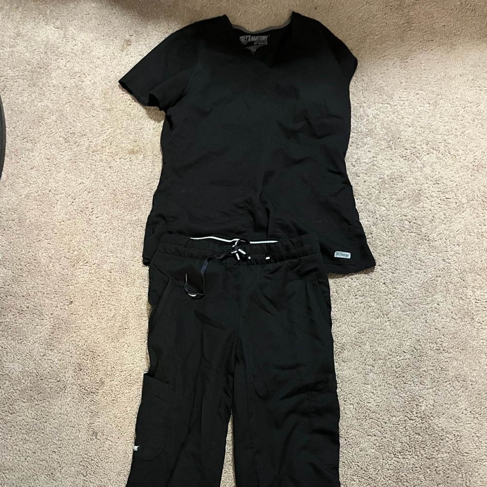 Black Greys Anatomy scrub set